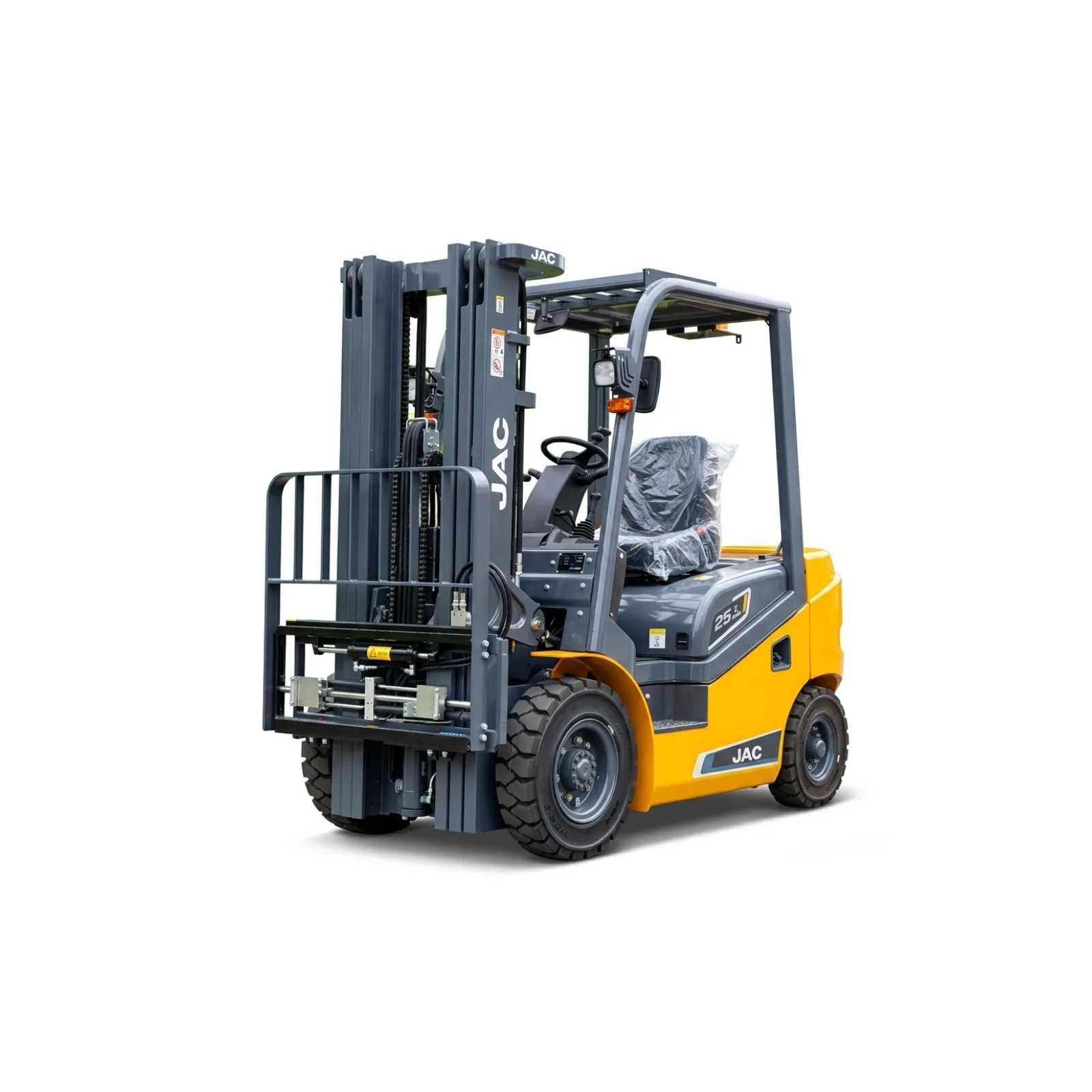 JAC CPQYD25J-II 2.5-tonne gasoline & LPG forklift, front-right view