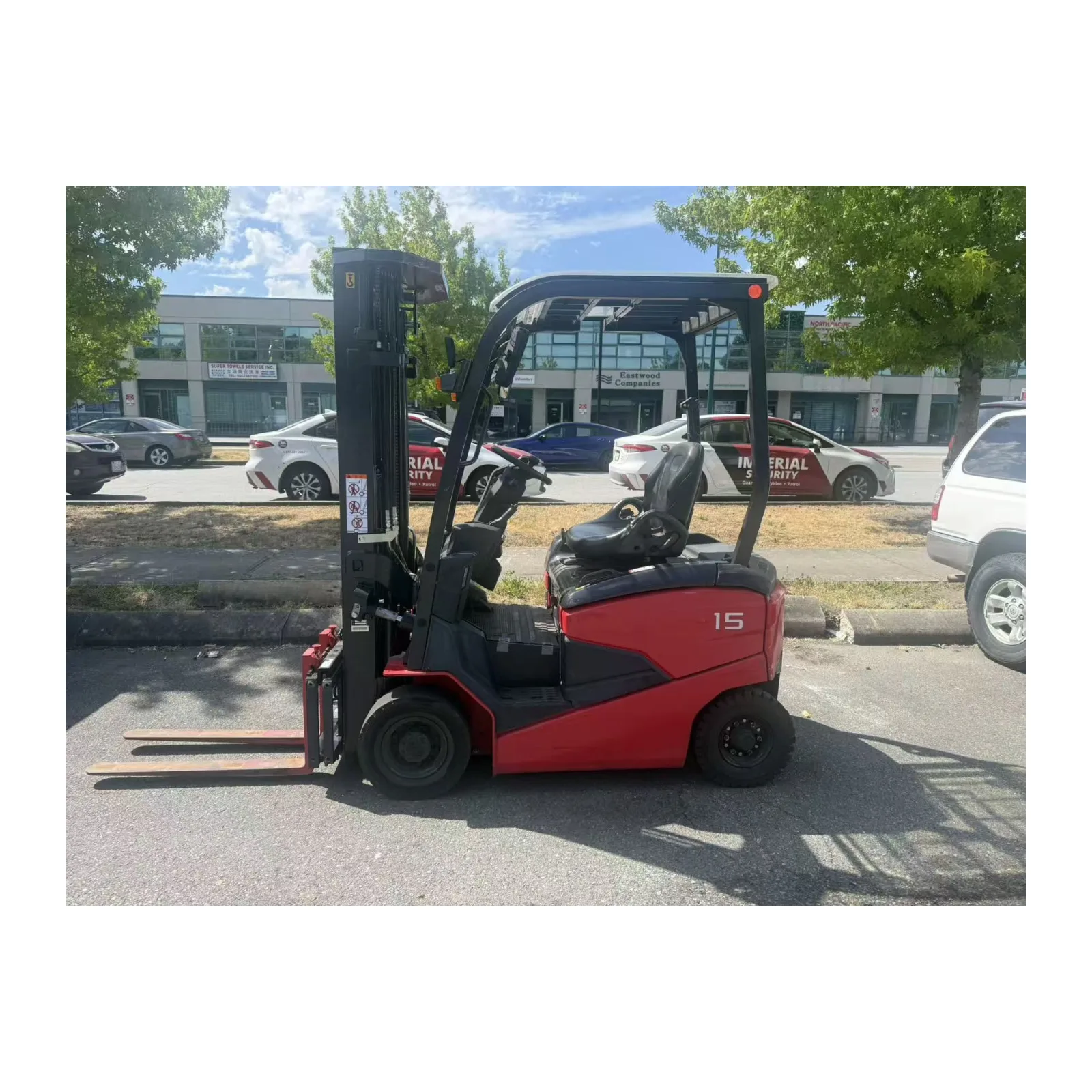 Nichiyu FB15PN-80-400SF 3,300 lb electric forklift, alternate view