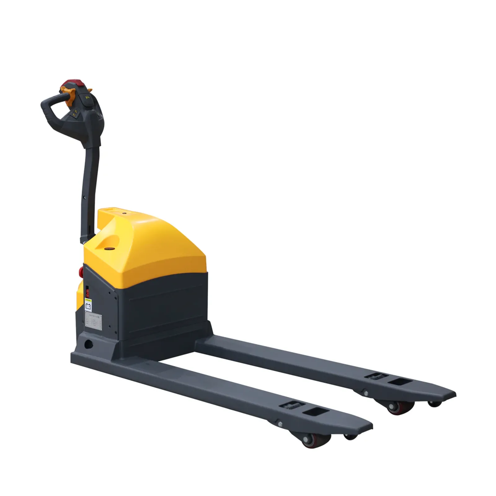electric pallet jack dimensions annotated view