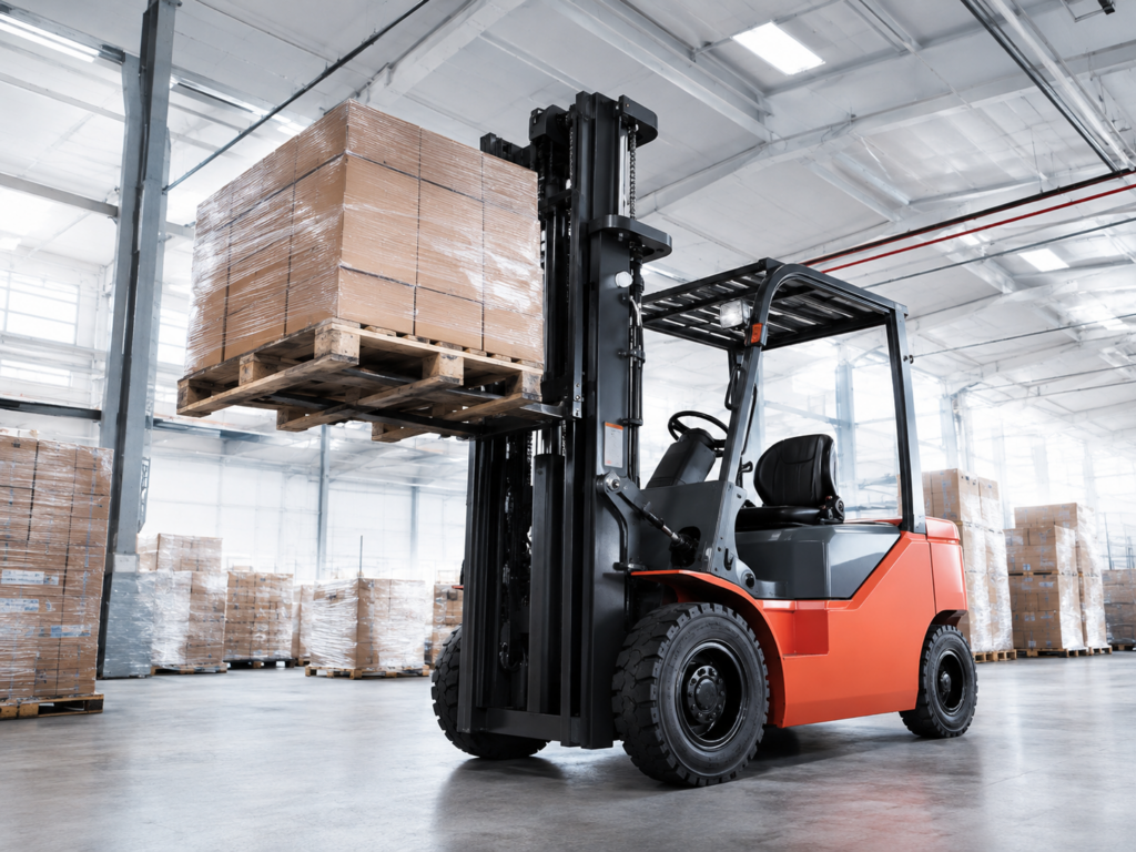 Forklift rental equipment for warehouse material handling