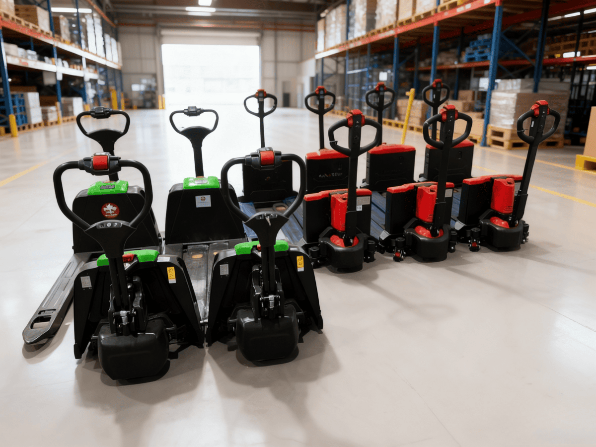New pallet jacks in warehouse